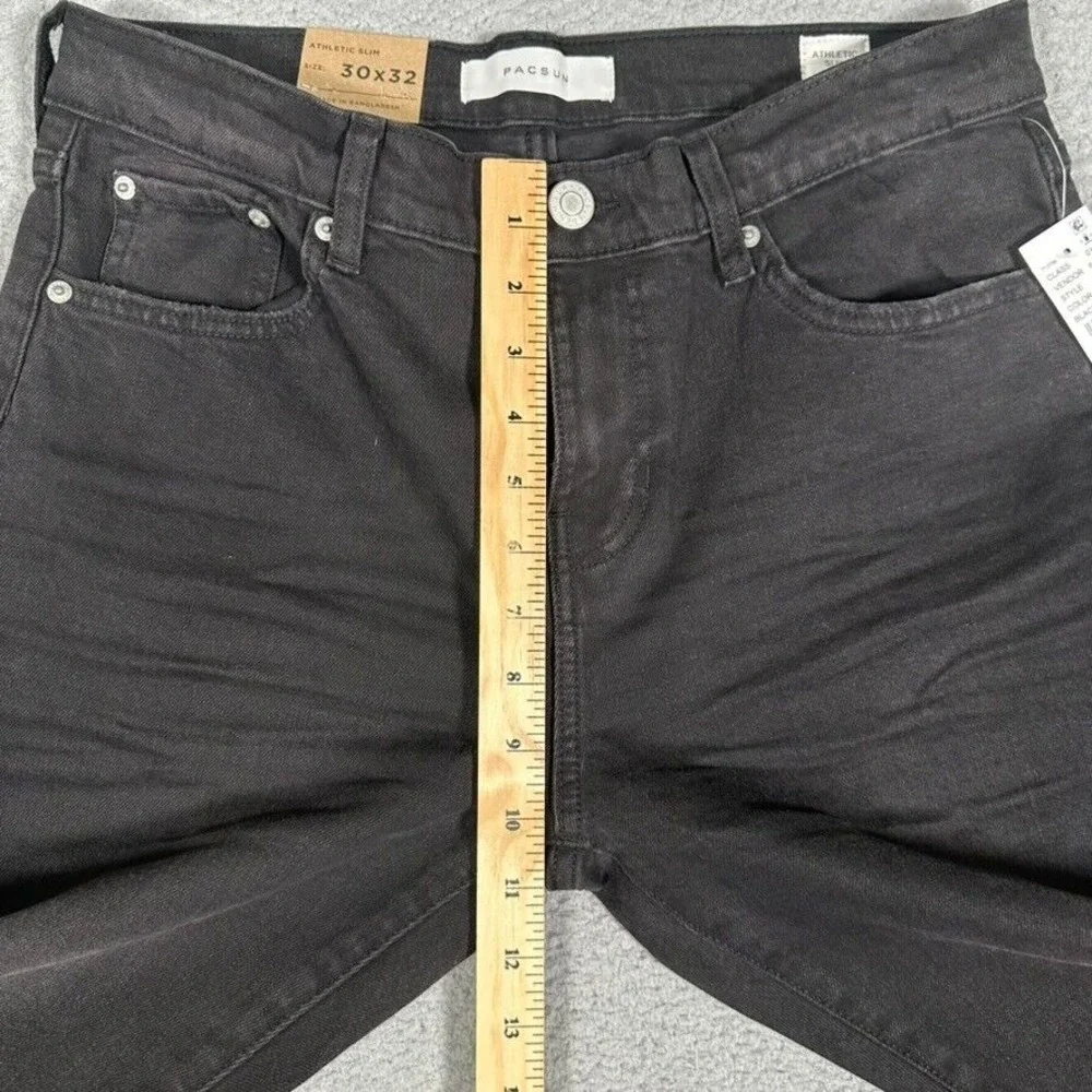 Pacsun‎ Jeans Mens 30x32 Black Athletic Slim Denim Casual Preppy Workwear NWT